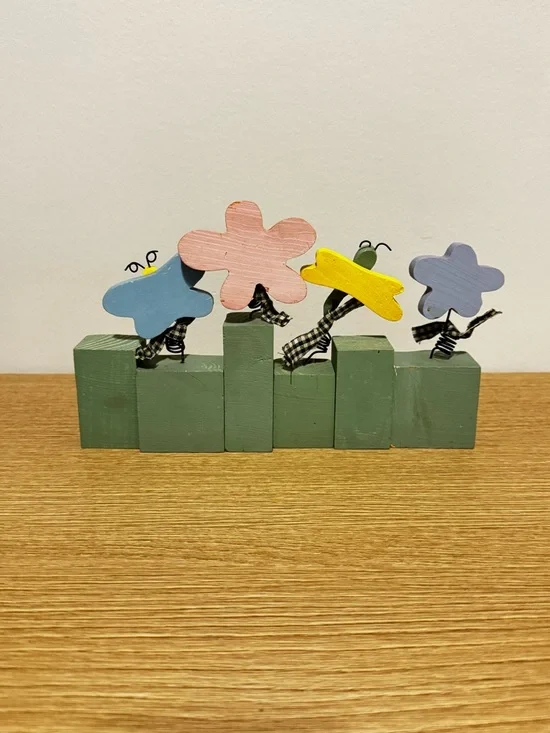 Wooden 'Spring' Block Sign with Colorful Flowers - Picture 5 of 5